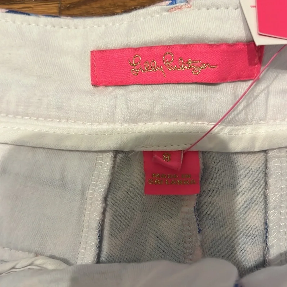Lilly Pulitzer Jayne knit short Calla Lilly Pink High Tide Good Vibes size 8 NWT